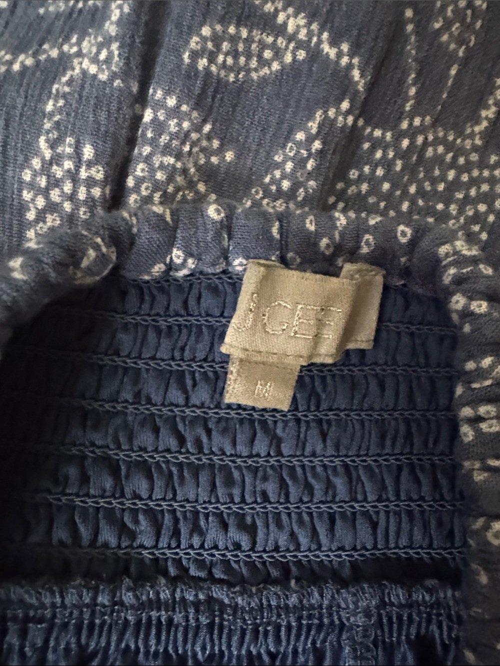 J. Gee Navy and White Boho Tiered Maxi Skirt - Picture 2 of 4